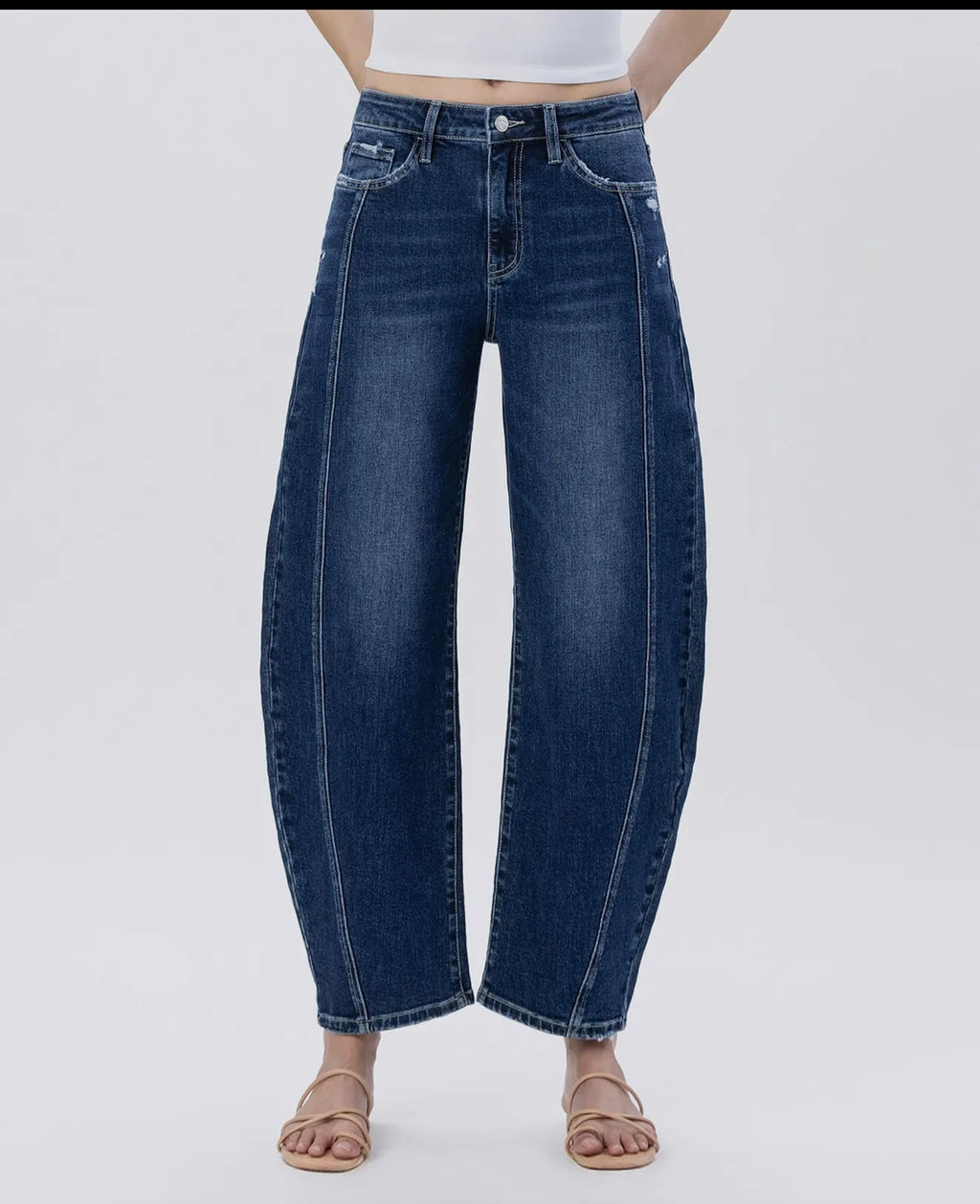 High Rise Barrel Jeans