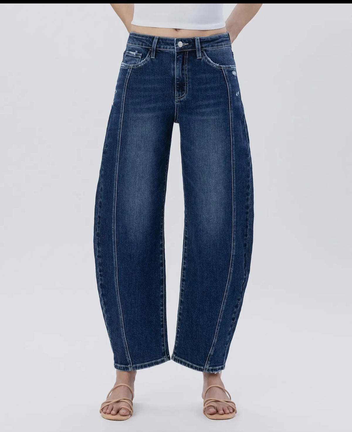High Rise Barrel Jeans
